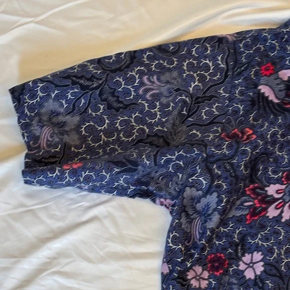 Popiler Purple Batik Men’s Button up SS Camp Shirt Men’s 2XL Beach Polynesian - Picture 6 of 7